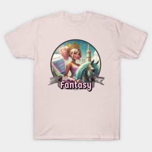 Living the Fantasy - Walt Disney World, Disneyland, Magic Kingdom, Princess, Fantasyland, Cotton Candy, Carousel, Castle T-Shirt